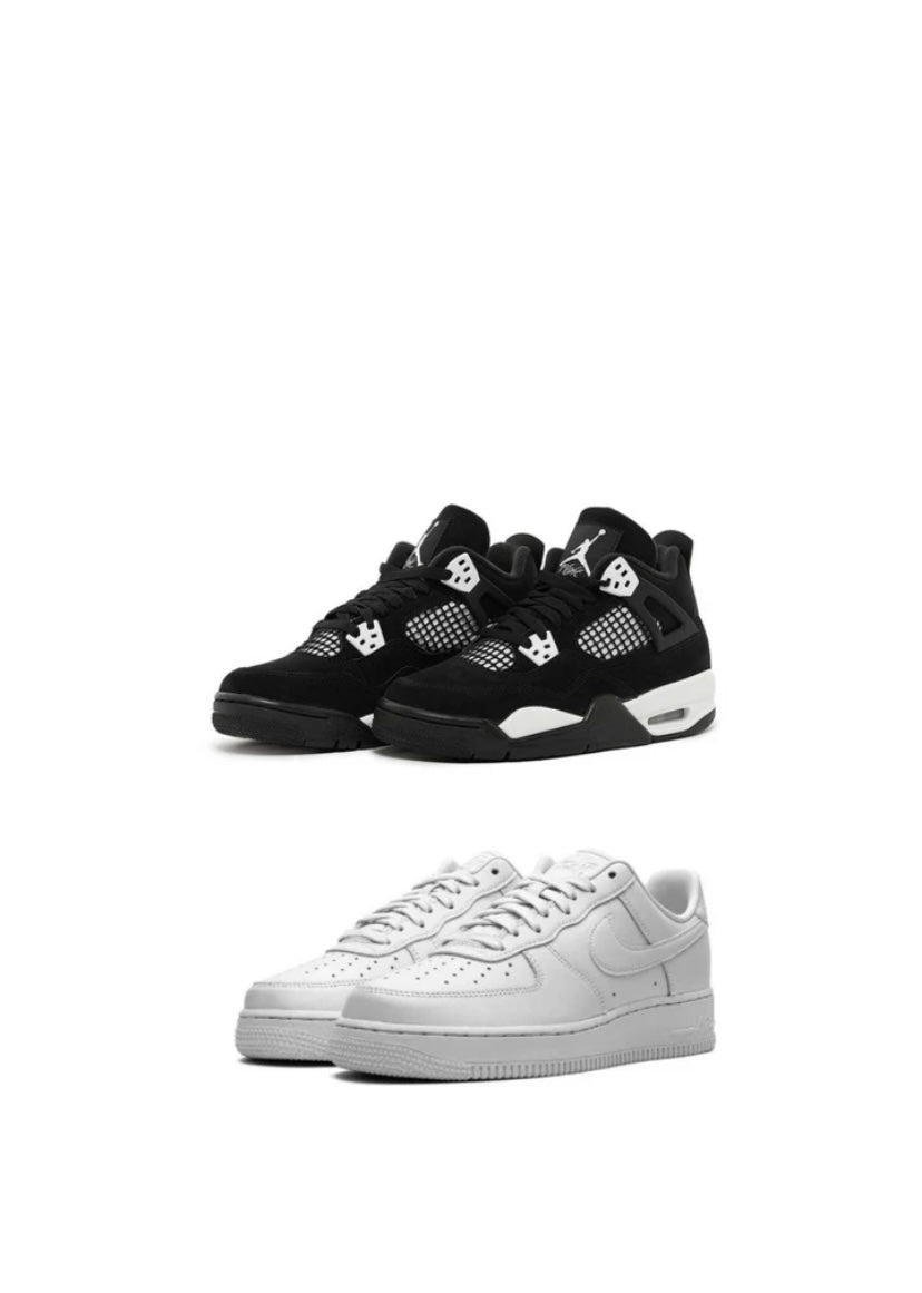NIKE JORDAN 4 “WHITE THUNDER” X AIRFORCE 1