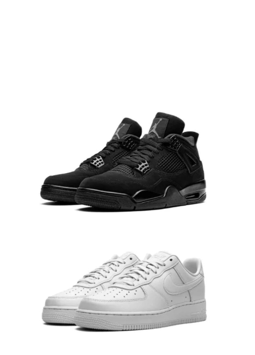 AIR JORDAN 4 “BLACK CATS” X AIRFORCE 1