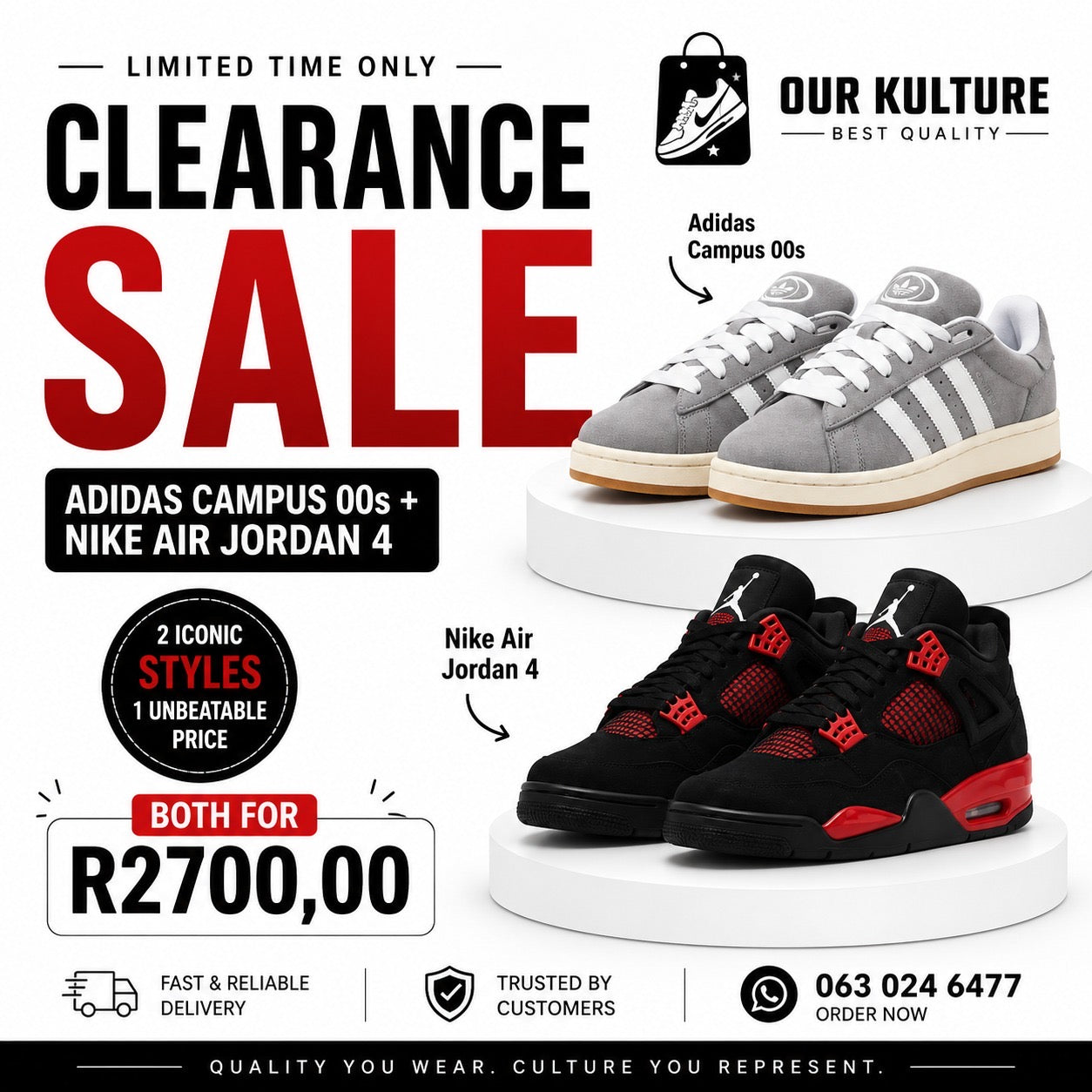 Adidas Campus & Air Jordan 4s Combo Deal