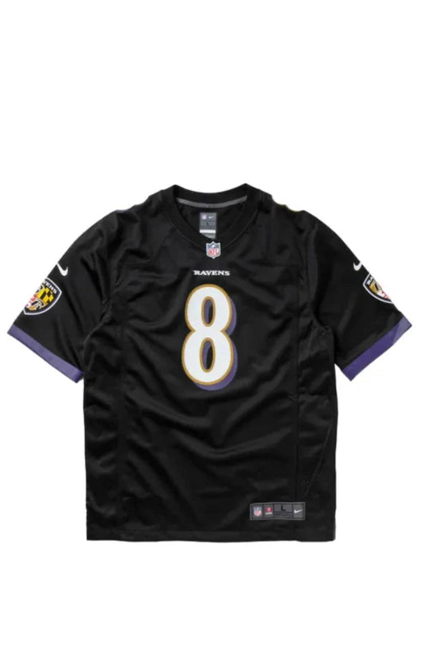 NFL BALTIMORE RAVENS ALTERNATE GAME JERSEY LAMAR JACKSON #8