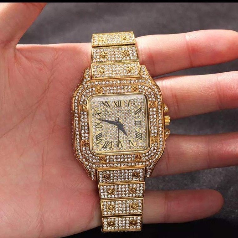 GOLD ICED WATCH