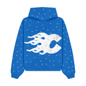 THECOLDGALLERY RHINESTONE HOODIE BLUE