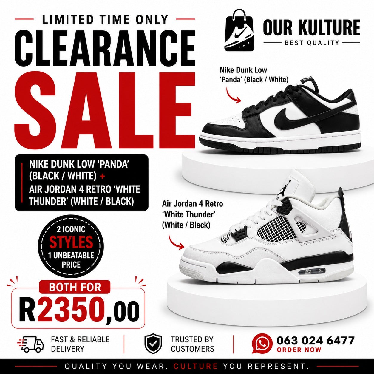 Nike Dunks Lows &. Air Jordan 4s