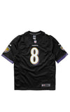 NFL BALTIMORE RAVENS ALTERNATE GAME JERSEY LAMAR JACKSON #8