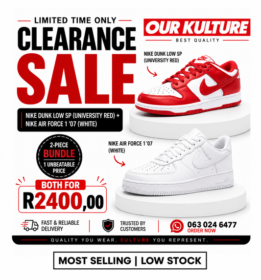 Nike Dunks Lows & Air Force 1s