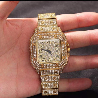 GOLD ICED WATCH